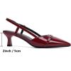 imageMostrin Kitten Heels for Women Low Heel Closed Pointed Toe Slingback Pumps Buckle Strap Dress Shoes for Daily Working WeddingBurgundy 04
