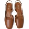 imageMostrin Womens Chunky Low Heels DOrsay Slingback Block Heel Pumps Closed Square Toe Dress Shoes for Work Office Daily WeddingBrown 02
