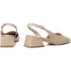 imageMostrin Womens Chunky Low Heels DOrsay Slingback Block Heel Pumps Closed Square Toe Dress Shoes for Work Office Daily WeddingNude 02