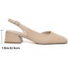imageMostrin Womens Chunky Low Heels DOrsay Slingback Block Heel Pumps Closed Square Toe Dress Shoes for Work Office Daily WeddingNude 02