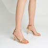 imageMostrin Womens Sandals Strappy Heels for Women Ankle Strap Lace Up Square Open Toe Heels Tie Up Stiletto High Heeled Sandals for Prom Party Daily WearLh07gold
