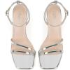 imageMostrin Womens Sandals Strappy Heels for Women Ankle Strap Lace Up Square Open Toe Heels Tie Up Stiletto High Heeled Sandals for Prom Party Daily WearLh07silver