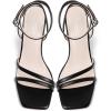 imageMostrin Womens Sandals Strappy Heels for Women Ankle Strap Lace Up Square Open Toe Heels Tie Up Stiletto High Heeled Sandals for Prom Party Daily WearBlack04
