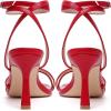imageMostrin Womens Sandals Strappy Heels for Women Ankle Strap Lace Up Square Open Toe Heels Tie Up Stiletto High Heeled Sandals for Prom Party Daily WearRed04
