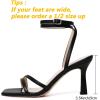 imageMostrin Womens Sandals Strappy Heels for Women Ankle Strap Lace Up Square Open Toe Heels Tie Up Stiletto High Heeled Sandals for Prom Party Daily WearBlack04