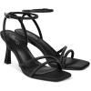 imageMostrin Womens Sandals Strappy Heels for Women Ankle Strap Lace Up Square Open Toe Heels Tie Up Stiletto High Heeled Sandals for Prom Party Daily WearLh07sparkling Black