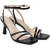 imageMostrin Womens Sandals Strappy Heels for Women Ankle Strap Lace Up Square Open Toe Heels Tie Up Stiletto High Heeled Sandals for Prom Party Daily WearLh07black