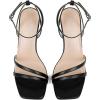imageMostrin Womens Sandals Strappy Heels for Women Ankle Strap Lace Up Square Open Toe Heels Tie Up Stiletto High Heeled Sandals for Prom Party Daily WearLh07black