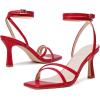 imageMostrin Womens Sandals Strappy Heels for Women Ankle Strap Lace Up Square Open Toe Heels Tie Up Stiletto High Heeled Sandals for Prom Party Daily WearRed04