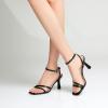 imageMostrin Womens Sandals Strappy Heels for Women Ankle Strap Lace Up Square Open Toe Heels Tie Up Stiletto High Heeled Sandals for Prom Party Daily WearLh07black