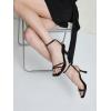 imageMostrin Womens Sandals Strappy Heels for Women Ankle Strap Lace Up Square Open Toe Heels Tie Up Stiletto High Heeled Sandals for Prom Party Daily WearLh07sparkling Black