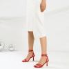 imageMostrin Womens Sandals Strappy Heels for Women Ankle Strap Lace Up Square Open Toe Heels Tie Up Stiletto High Heeled Sandals for Prom Party Daily WearRed04
