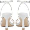 imageMostrin Womens Sandals Strappy Heels for Women Ankle Strap Lace Up Square Open Toe Heels Tie Up Stiletto High Heeled Sandals for Prom Party Daily WearLh07white