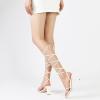 imageMostrin Womens Sandals Strappy Heels for Women Ankle Strap Lace Up Square Open Toe Heels Tie Up Stiletto High Heeled Sandals for Prom Party Daily WearWhite02