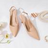 imageMostrin Kitten Heels for Women Slingback Pointed Closed Toe Heels Womens Pumps Shoes for Wedding Party CommutingNude