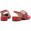 imageMostrin Mary Jane Shoes Women Slingback Chunky Low Heels for Women Closed Rounded Toe Ankle Strap Pumps Daily Wedding Party Dress ShoesRed