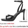 imageMostrin Strappy Heels for Women Square Open Toe Lace Up Heeled Sandals Ankle Strap Sexy Stiletto High Heels for Party Prom Dating WeddingBlack 07