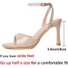 imageMostrin Strappy Heels for Women Square Open Toe Lace Up Heeled Sandals Ankle Strap Sexy Stiletto High Heels for Party Prom Dating WeddingNude 07