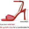 imageMostrin Strappy Heels for Women Square Open Toe Lace Up Heeled Sandals Ankle Strap Sexy Stiletto High Heels for Party Prom Dating WeddingRedmesh 07