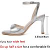 imageMostrin Strappy Heels for Women Square Open Toe Lace Up Heeled Sandals Ankle Strap Sexy Stiletto High Heels for Party Prom Dating WeddingSilver 07