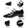 imageMostrin Mary Jane Shoes Women Round Toe Dress Shoes for Women Chunky Low Heels Adjustable Buckle Strap Pumps for Work Office Wedding PartyBlack