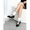 imageMostrin Mary Jane Shoes Women Round Toe Dress Shoes for Women Chunky Low Heels Adjustable Buckle Strap Pumps for Work Office Wedding PartyBlack