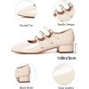 imageMostrin Mary Jane Shoes Women Round Toe Dress Shoes for Women Chunky Low Heels Adjustable Buckle Strap Pumps for Work Office Wedding PartyNude