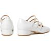 imageMostrin Mary Jane Shoes Women Round Toe Dress Shoes for Women Chunky Low Heels Adjustable Buckle Strap Pumps for Work Office Wedding PartyWhite