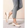imageMostrin Mary Jane Shoes Women Round Toe Dress Shoes for Women Chunky Low Heels Adjustable Buckle Strap Pumps for Work Office Wedding PartyWhite