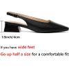 imageMostrin Womens Chunky Low Heels DOrsay Slingback Block Heel Pumps Closed Square Toe Dress Shoes for Work Office Daily WeddingBlack 03