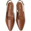 imageMostrin Womens Chunky Low Heels DOrsay Slingback Block Heel Pumps Closed Square Toe Dress Shoes for Work Office Daily WeddingBrown 03