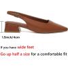 imageMostrin Womens Chunky Low Heels DOrsay Slingback Block Heel Pumps Closed Square Toe Dress Shoes for Work Office Daily WeddingBrown 03