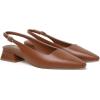 imageMostrin Womens Chunky Low Heels DOrsay Slingback Block Heel Pumps Closed Square Toe Dress Shoes for Work Office Daily WeddingBrown 03