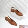 imageMostrin Womens Chunky Low Heels DOrsay Slingback Block Heel Pumps Closed Square Toe Dress Shoes for Work Office Daily WeddingBrown 03