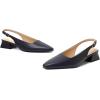 imageMostrin Womens Chunky Low Heels DOrsay Slingback Block Heel Pumps Closed Square Toe Dress Shoes for Work Office Daily WeddingNavyblue 03