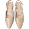 imageMostrin Womens Chunky Low Heels DOrsay Slingback Block Heel Pumps Closed Square Toe Dress Shoes for Work Office Daily WeddingNude 03