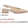 imageMostrin Womens Chunky Low Heels DOrsay Slingback Block Heel Pumps Closed Square Toe Dress Shoes for Work Office Daily WeddingNude 03