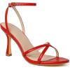imageMostrin Strappy Heels for Women Lace Up Ankle Strap Round Open Toe Stiletto High Heels Womens Heeled Sandals for Prom Party DailyRed