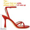 imageMostrin Strappy Heels for Women Lace Up Ankle Strap Round Open Toe Stiletto High Heels Womens Heeled Sandals for Prom Party DailyRed