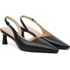 imageMostrin Kitten Heels for Women Slingback Pointed Closed Toe Heels Womens Pumps Shoes for Wedding Party CommutingKh10black