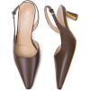imageMostrin Kitten Heels for Women Slingback Pointed Closed Toe Heels Womens Pumps Shoes for Wedding Party CommutingKh10brown