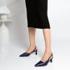 imageMostrin Kitten Heels for Women Slingback Pointed Closed Toe Heels Womens Pumps Shoes for Wedding Party CommutingKh10navy Blue