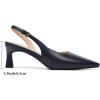 imageMostrin Kitten Heels for Women Slingback Pointed Closed Toe Heels Womens Pumps Shoes for Wedding Party CommutingKh10navy Blue