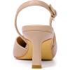imageMostrin Kitten Heels for Women Slingback Pointed Closed Toe Heels Womens Pumps Shoes for Wedding Party CommutingKh10nude