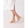 imageMostrin Kitten Heels for Women Slingback Pointed Closed Toe Heels Womens Pumps Shoes for Wedding Party CommutingKh10nude