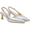 imageMostrin Kitten Heels for Women Slingback Pointed Closed Toe Heels Womens Pumps Shoes for Wedding Party CommutingKh10silver