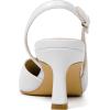 imageMostrin Kitten Heels for Women Slingback Pointed Closed Toe Heels Womens Pumps Shoes for Wedding Party CommutingKh10white