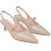 imageMostrin Kitten Heels for Women Slingback Pointed Closed Toe Heels Womens Pumps Shoes for Wedding Party CommutingNude03
