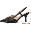 imageMostrin Kitten Mules Heels for Women Pointed Closed Toe Heels Vintage Slip on Stiletto Dressy Pumps ShoesBlack07