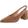 imageMostrin Block Slingback Heels for Women Pointed Closed Toe Chunky Heels Office Work Shoes Womens Pumps for Business CasualBrown Suede02